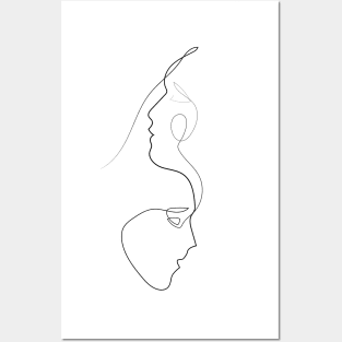 Two Faces | One Line Artist | Minimal Art | One Line Art | Minimalist Posters and Art